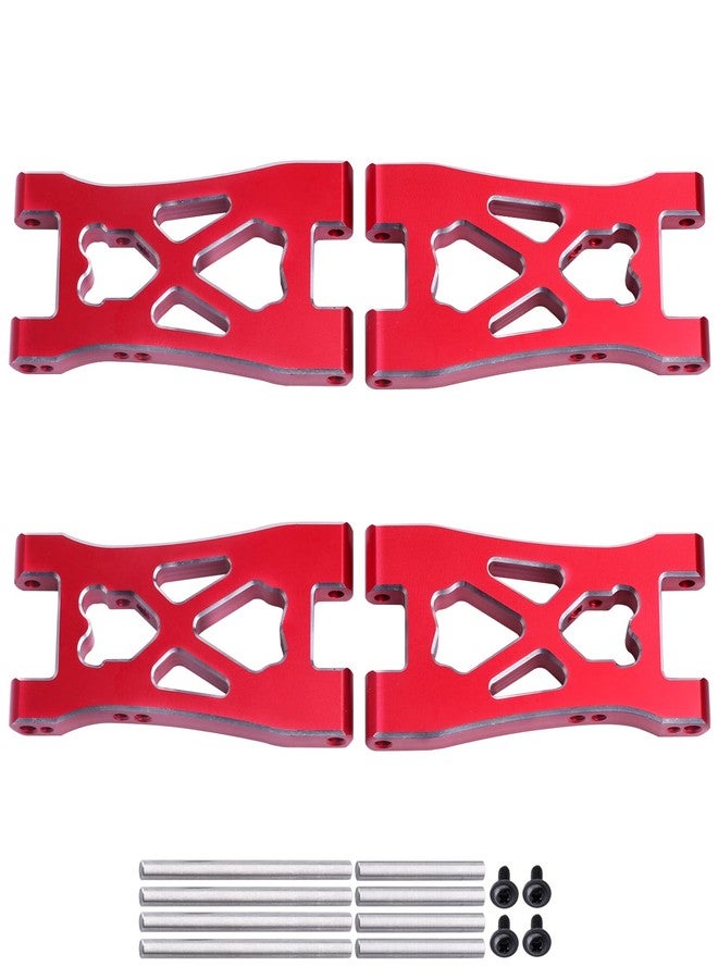 AllinRC Aluminum Lower Suspension Arms Front & Rear for Redcat Blackout XTE Upgrades, fit for Redcat Blackout XBE SC Pro Replace Parts BS213-007 / BLH-0002GM, 4pcs (Red) - Image 1